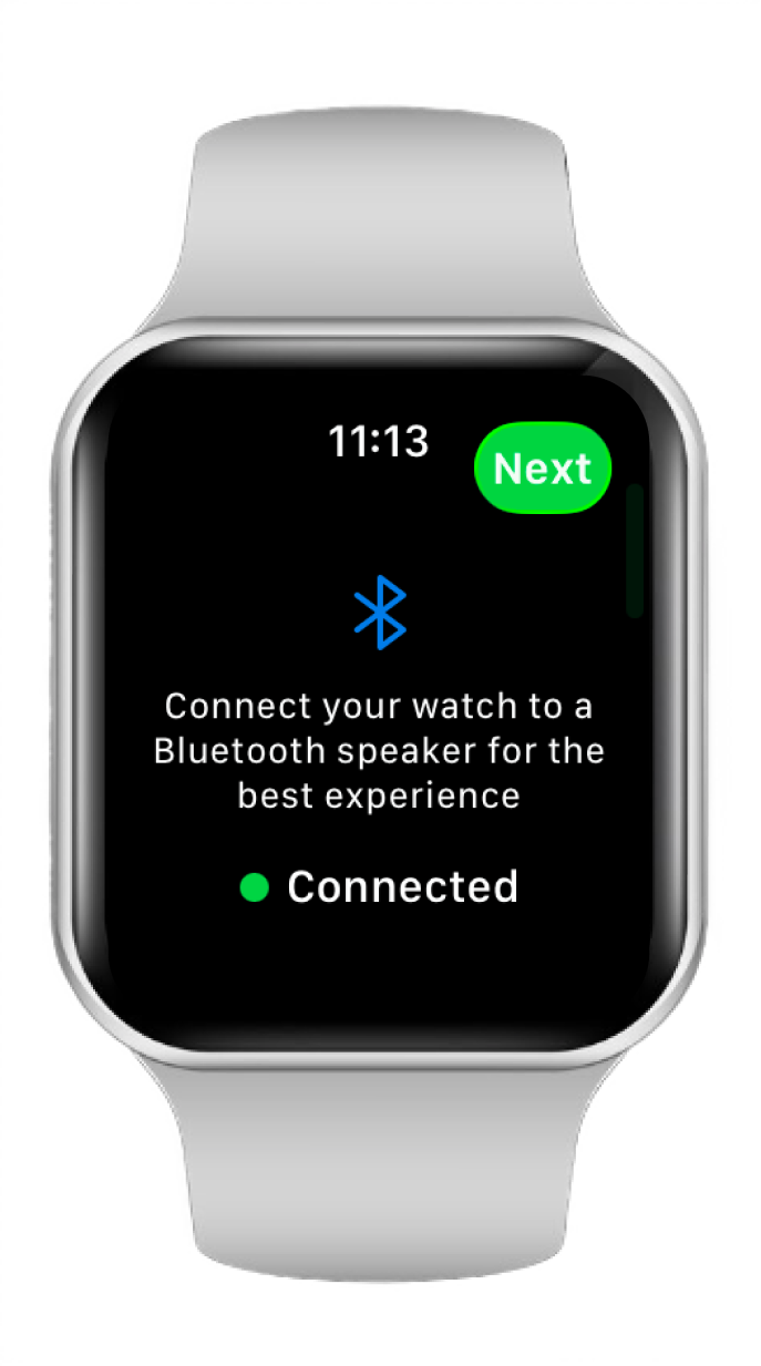 Apple Watch Bluetooth connect screen